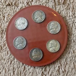 One Set Of Six (6) 1945 Liberty Nickels